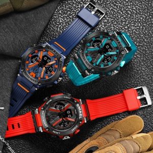 Multifunctional Digital Double Display Men Quartz Watch
