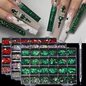 Manicure 24 Grid Diamond Jewelry Suit for Nail Art