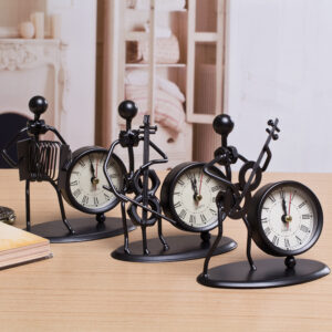 Musical Instrument Desk Clock – Unique Iron Design