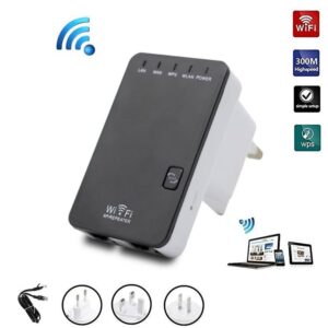 300M Wireless Signal Repeater | Dual Port WiFi Amplifier