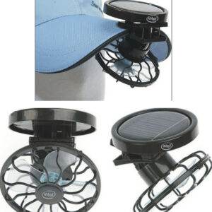 Portable solar-powered clip-on fan for camping and travel