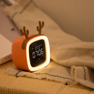 Rechargeable Alarm Clock with Night Light & Temp Display