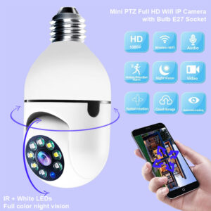 WiFi Bulb Camera 1080P – 4X Zoom & 5G Smart Security