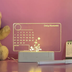 Bedside Message Writing Board with LED Light - Acrylic Night Light