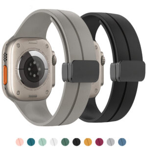 Silicone Magnetic Band for Apple iWatch in Black