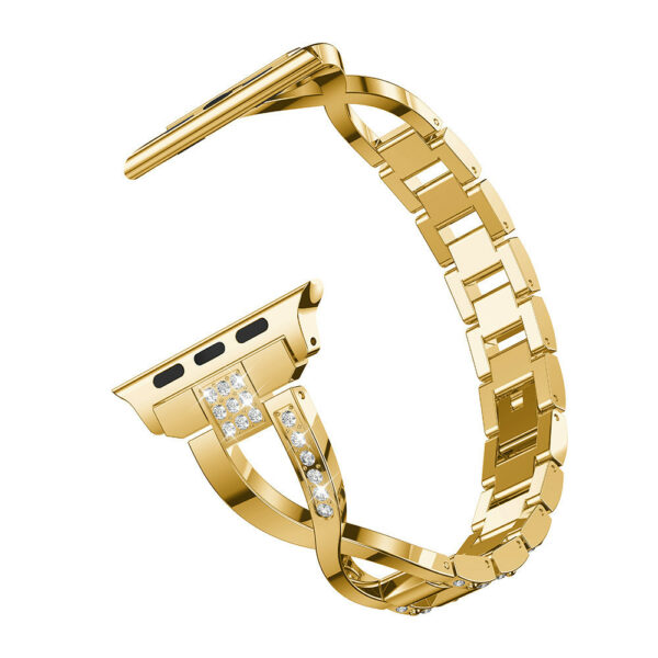 X-Shaped Chain Metal Diamond Watch Band - Image 5