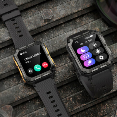 Outdoor Smart Watch with Bluetooth Call – Waterproof & Rugged