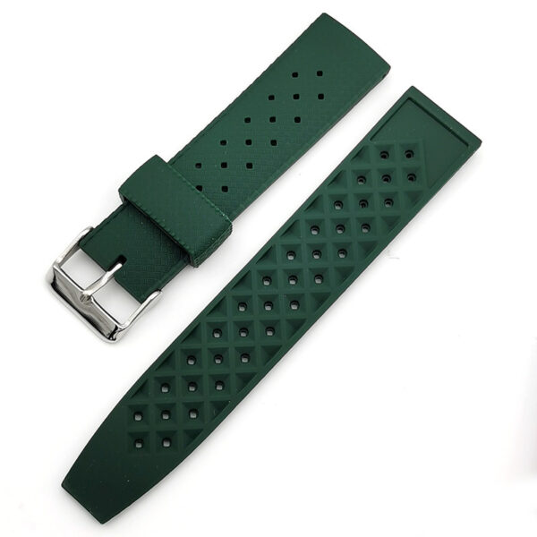 Breathable Silicone Rubber Watch Strap for Comfort and Durability - Stomatal Design