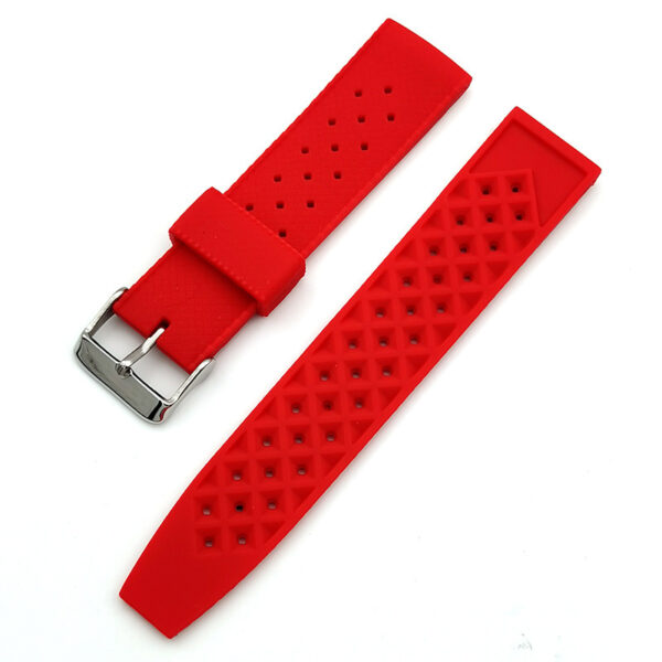 Stomatal Breathable Movement Silicone Rubber Watch Strap - Image 5