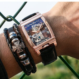 Daystar Unisex Leather Watch – Classic Stainless Steel Design for Men & Women