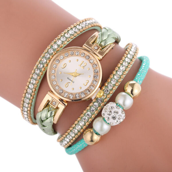 Diamond-studded Ladies Alloy Watch, Digital Face Ladies Simple Quartz Watch - Image 7