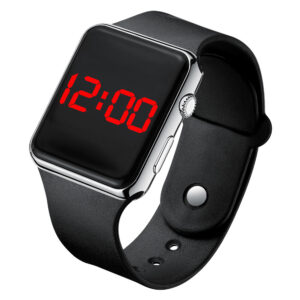 Square Electroplated LED Digital Watch | Stylish and Modern