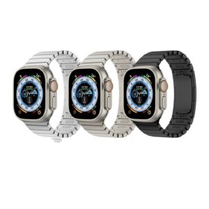 iWatch Stainless Steel Strap – Bow Buckle Metal Band for Smartwatch