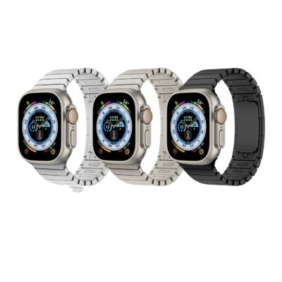 iWatch Stainless Steel Strap – Bow Buckle Metal Band for Smartwatch