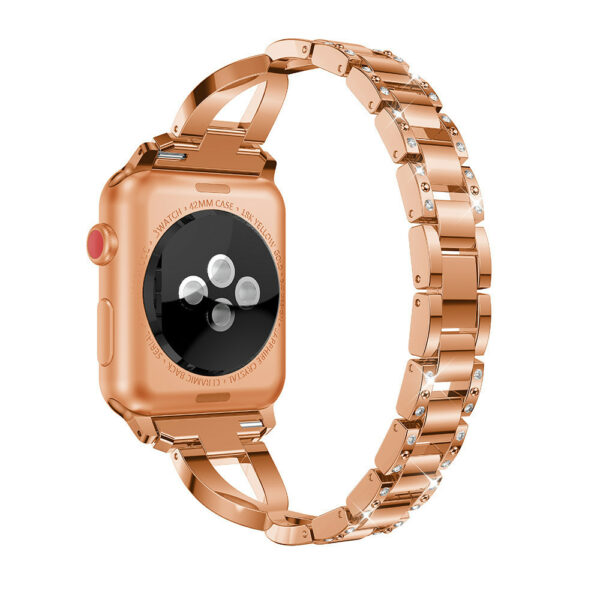 X-Shaped Chain Metal Diamond Watch Band - Image 2