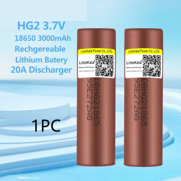 18650 HG2 3000mAh 37V Lithium Battery Continuous 20A Discharge Battery - Image 4