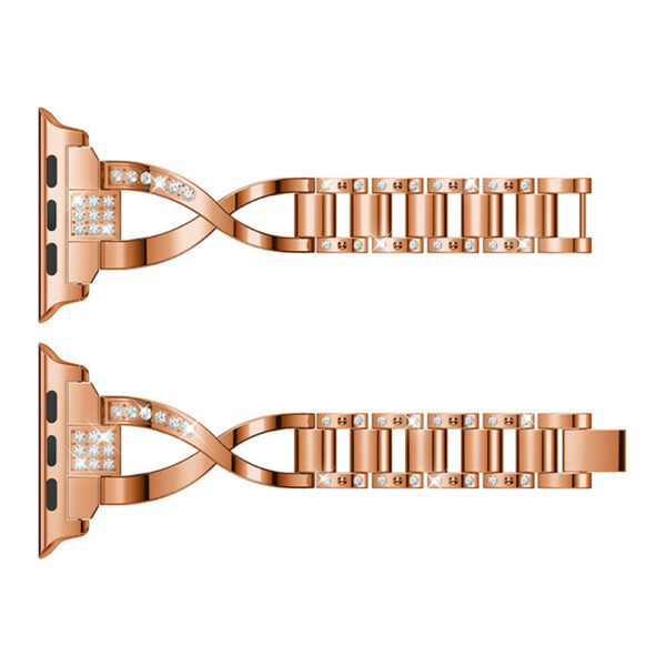 X-Shaped Chain Metal Diamond Watch Band - Image 8