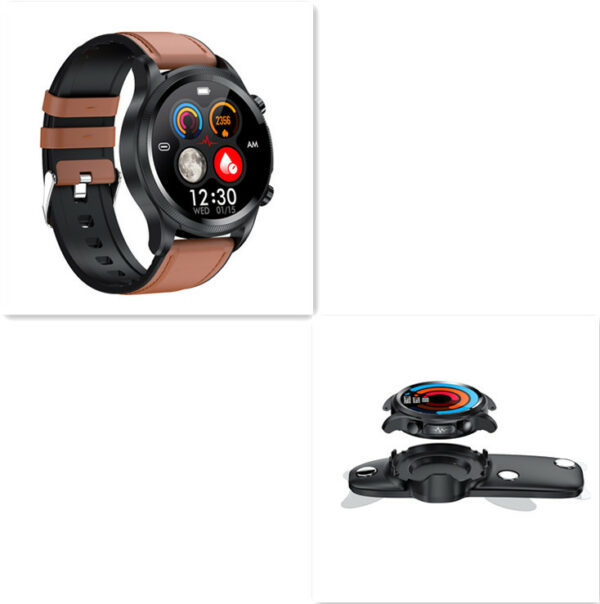 Oxygen ECG Temperature Blood Pressure Heart Rate Monitoring Laser Smart Watch - Image 2