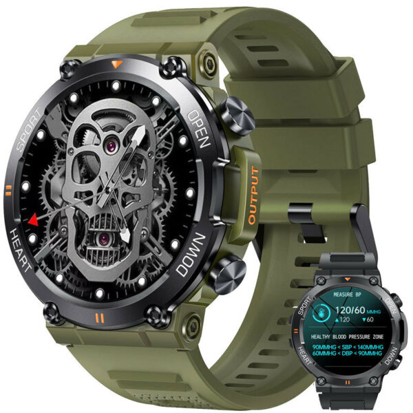 Call Music Weather Heart Rate Blood Pressure Smart Watch - Image 5