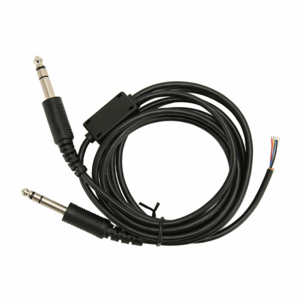 Aviation Headset Replacement Cable 6.6ft – Dual GA Plug for David Clark AVCOMM Pilot Headphones – DIY Audio Cord