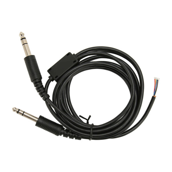 Aviation Headset Replacement Cable 6.6ft – Dual GA Plug for David Clark AVCOMM Pilot Headphones – DIY Audio Cord