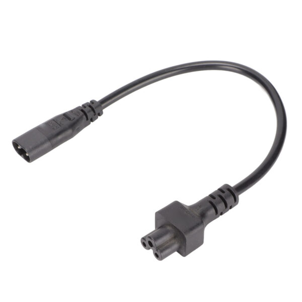 IEC320 C8 to C5 Power Cord Adapter – 3 Prong Laptop Power Cable Converter, C8 Male to C5 Female - Image 2