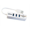 Multi-Function USB 2.0 Card Reader Hub – 4-Port Extension Splitter for SD/TF Cards & USB Devices