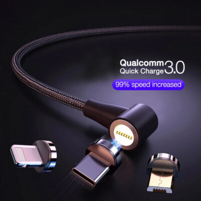Magnetic USB Charging Cable – Fast Charger for Apple, Micro USB & Type-C Devices | Magnet Data Wire Cord
