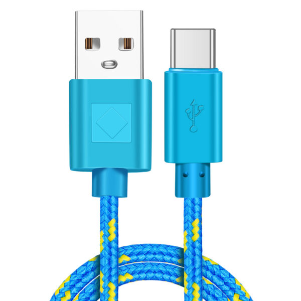Braided Nylon USB Type-C Cable – Fast Charging & High-Speed Data Transfer - Image 3