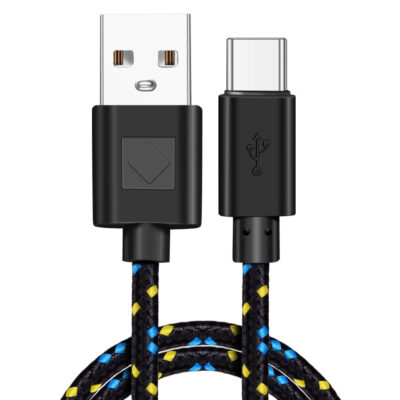 Braided Nylon USB Type-C Cable – Fast Charging & High-Speed Data Transfer