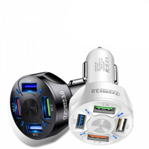 Fast Charge 4-in-1 Car Charger – Universal Multi-Port Car Phone Charger for All Devices
