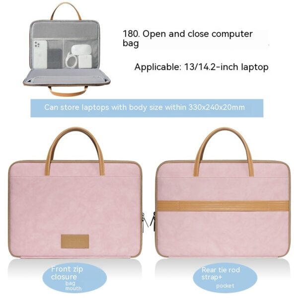 Simple Solid Color Home Laptop Bag - Image 6