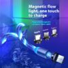 Colorful Magnetic 3-in-1 USB Cable – Streamer Charging & Data Cable for iPhone, Android & Type-C