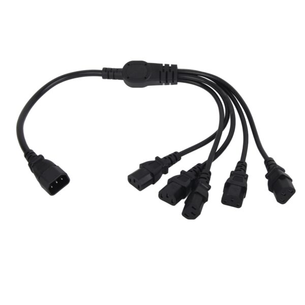 UPS PDU C14 to 5 x C13 Power Adapter Cable – 10A Male to Female Y Splitter, 1.6ft Power Extension Cord - Image 9