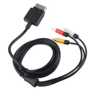 1.8M AV Cable for Xbox 360 Slim – Component ABS TV Lead Cord for Audio Video Output