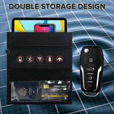 Mobile Phone Anti-Radiation Signal Shielding Bag – Car Key Signal Blocker Pouch for Privacy & Security