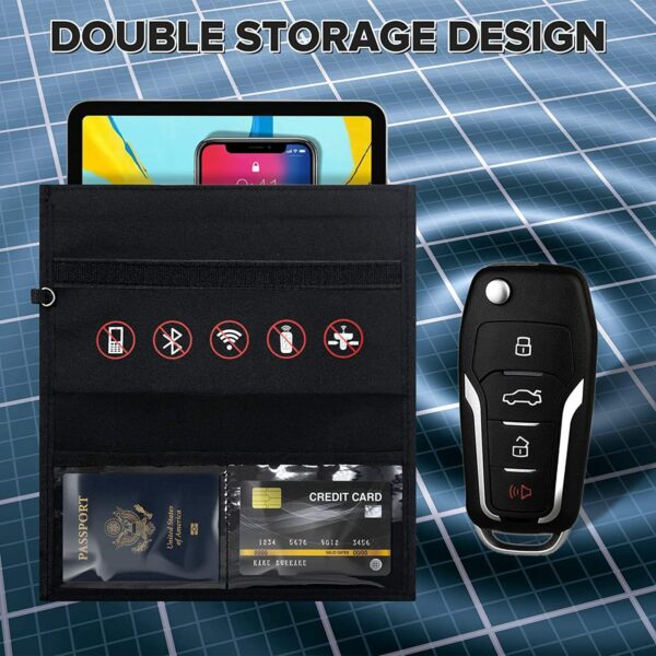 Mobile Phone Anti-Radiation Signal Shielding Bag – Car Key Signal Blocker Pouch for Privacy & Security