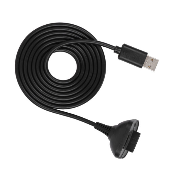 High Quality 2-in-1 1.5m Charging Cable for Xbox 360 Controller – Fast Charging (Black) - Image 3