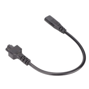 IEC320 C8 to C5 Power Cord Adapter – 3 Prong Laptop Power Cable Converter, C8 Male to C5 Female
