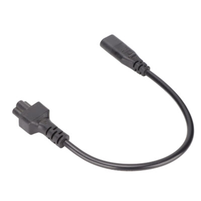 IEC320 C8 to C5 Power Cord Adapter – 3 Prong Laptop Power Cable Converter, C8 Male to C5 Female