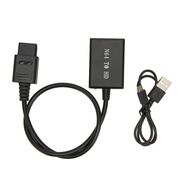 N64 to HDMI Converter – HD Link Cable 720P/1080P Support PAL/NTSC | Plug and Play AV to HDMI Adapter