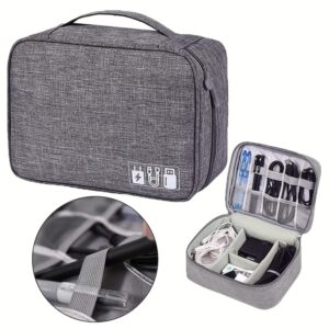 Electronics Organizer Travel Cable Bag – Waterproof Digital Accessories Case for Cables, Chargers & Gadgets