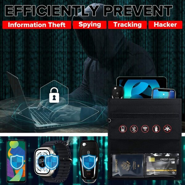 Mobile Phone Anti-Radiation Signal Shielding Bag – Car Key Signal Blocker Pouch for Privacy & Security - Image 4