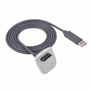 Microsoft Xbox 360 Wireless Controller USB Charger – Fast Charging Cable Cord (White)