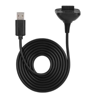High Quality 2-in-1 1.5m Charging Cable for Xbox 360 Controller – Fast Charging (Black)