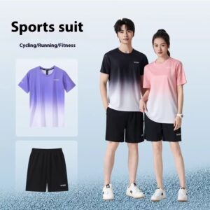 Women's Quick-Dry Gradient Workout T-Shirt – Loose Fit Running & Casual Sports Top