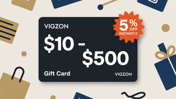 Vigzon Gift Card $10–$500 – Instant 5% OFF Online