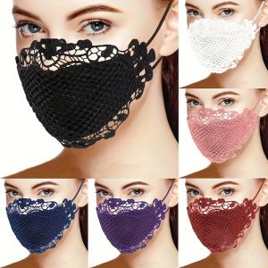 Reusable lace face mask with ear loops