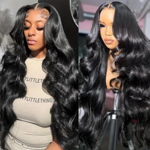 Women's Fashionable Long Wavy Hair – Natural Black Wig