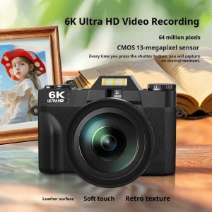 6K HD Digital Camera Mirrorless Camera Retro – Portable